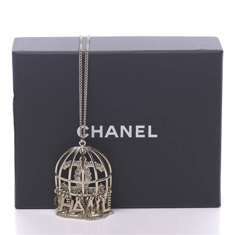 chanel bird cage necklace|Chanel Bird Cage .